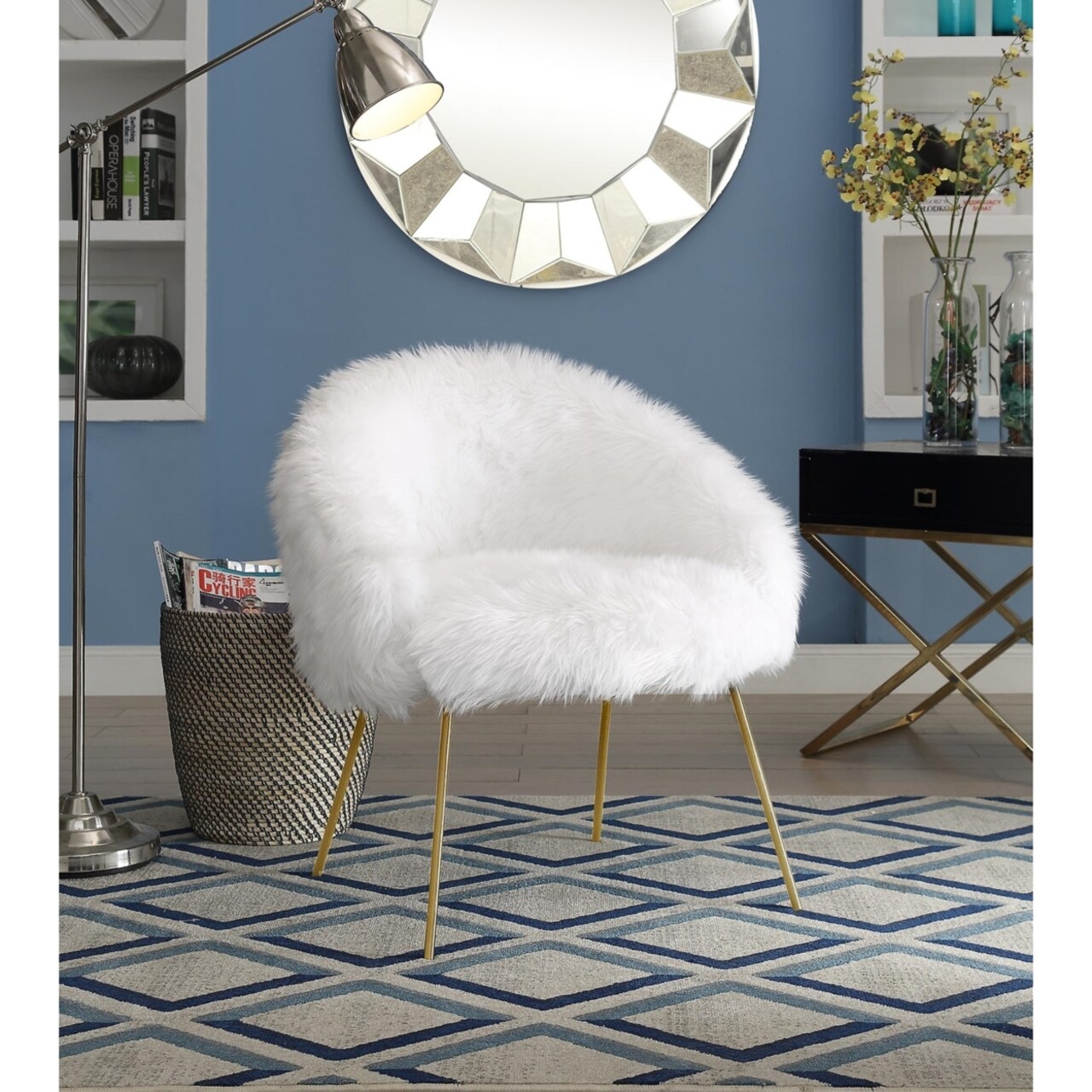 Fur accent chair 2025